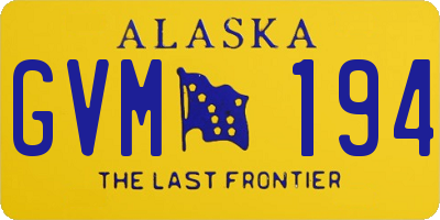 AK license plate GVM194