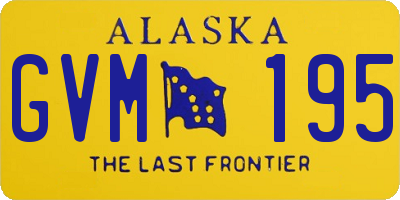 AK license plate GVM195