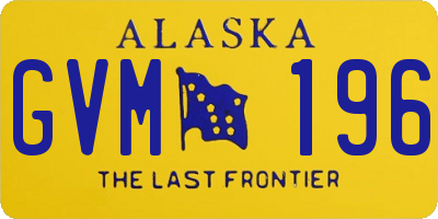 AK license plate GVM196