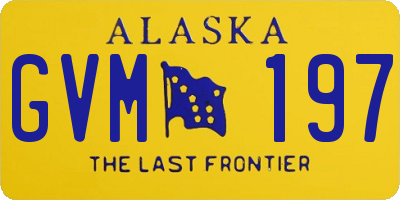 AK license plate GVM197