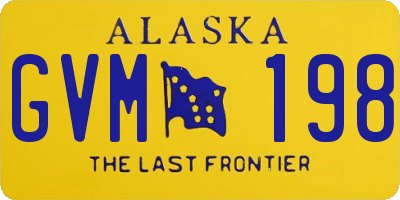 AK license plate GVM198