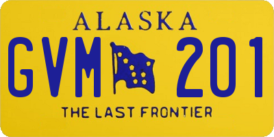 AK license plate GVM201