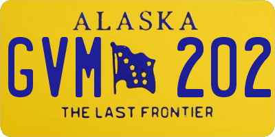 AK license plate GVM202