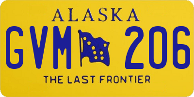 AK license plate GVM206