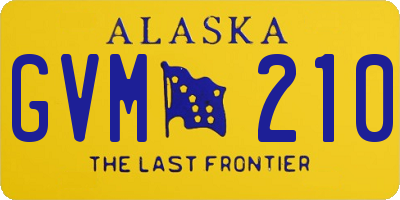 AK license plate GVM210