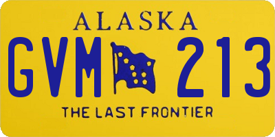 AK license plate GVM213