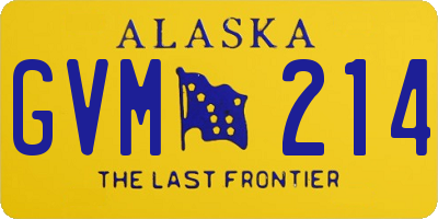 AK license plate GVM214