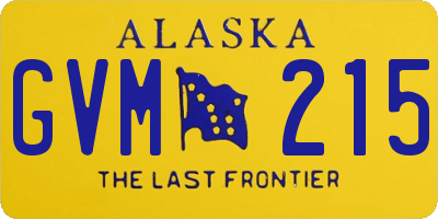 AK license plate GVM215