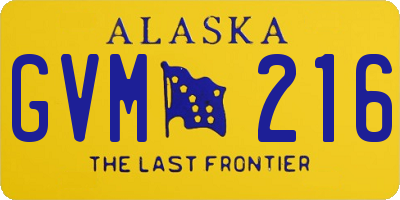 AK license plate GVM216