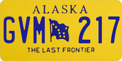 AK license plate GVM217