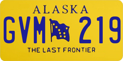 AK license plate GVM219