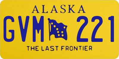 AK license plate GVM221