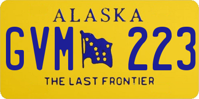 AK license plate GVM223