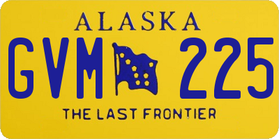 AK license plate GVM225