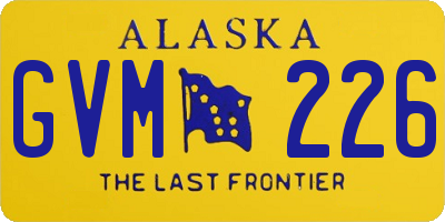 AK license plate GVM226