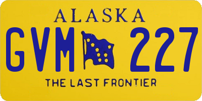 AK license plate GVM227