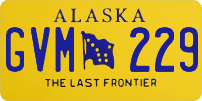 AK license plate GVM229