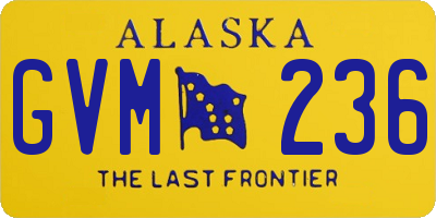 AK license plate GVM236