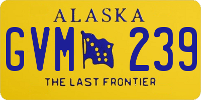 AK license plate GVM239