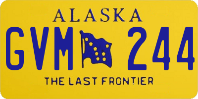 AK license plate GVM244