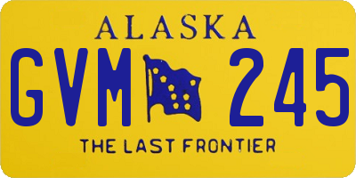 AK license plate GVM245