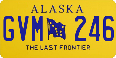 AK license plate GVM246