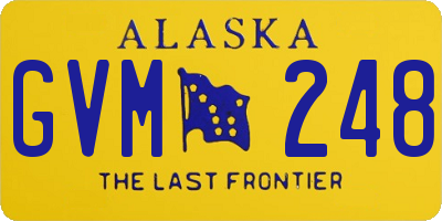 AK license plate GVM248