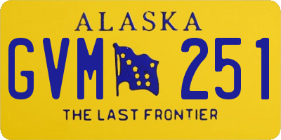 AK license plate GVM251