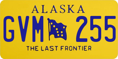 AK license plate GVM255
