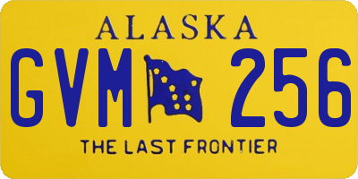 AK license plate GVM256