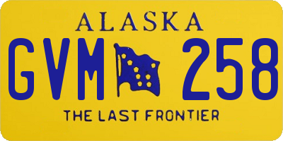 AK license plate GVM258