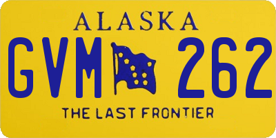 AK license plate GVM262