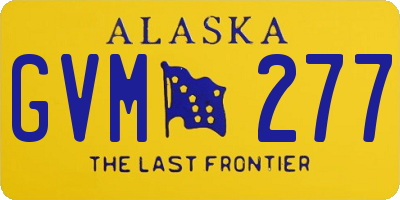 AK license plate GVM277