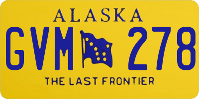 AK license plate GVM278