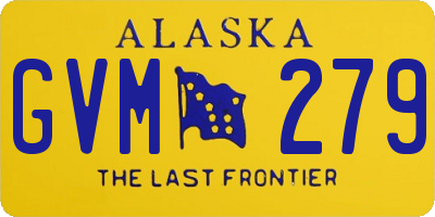 AK license plate GVM279