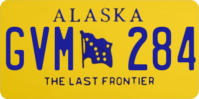 AK license plate GVM284