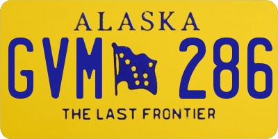 AK license plate GVM286