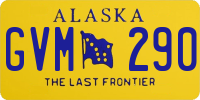 AK license plate GVM290