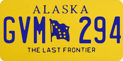 AK license plate GVM294