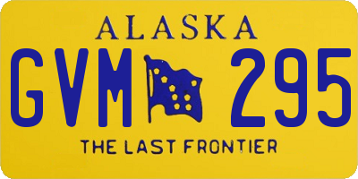 AK license plate GVM295