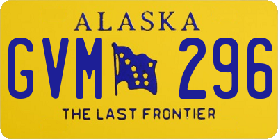 AK license plate GVM296