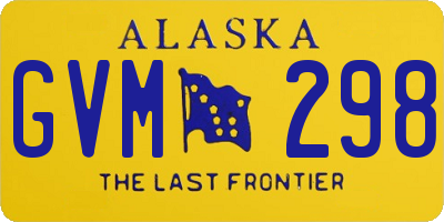 AK license plate GVM298