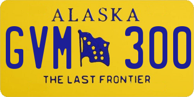 AK license plate GVM300