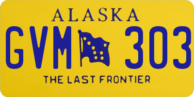 AK license plate GVM303