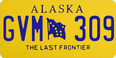 AK license plate GVM309