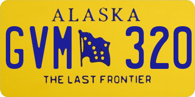 AK license plate GVM320