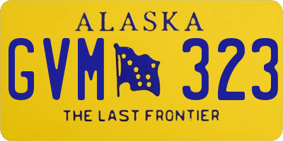 AK license plate GVM323