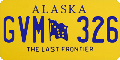 AK license plate GVM326