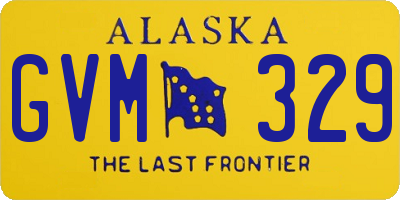 AK license plate GVM329