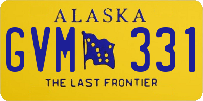 AK license plate GVM331